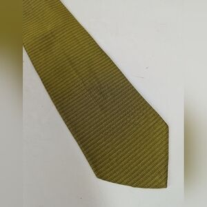 Valentino Silk Tie Striped Yellow/Green 4" Wide